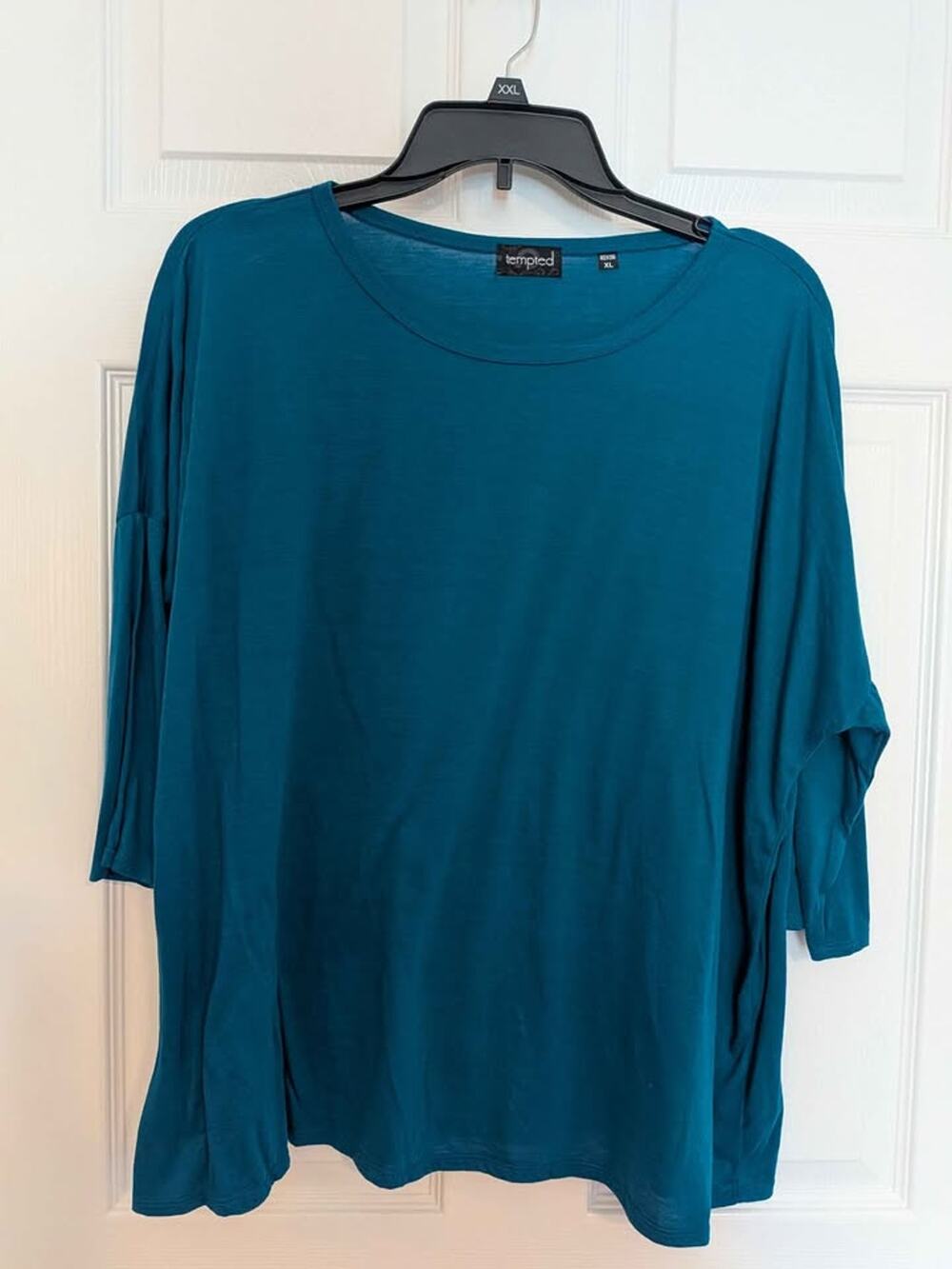 Plus Size Flowy Basic Teal Top